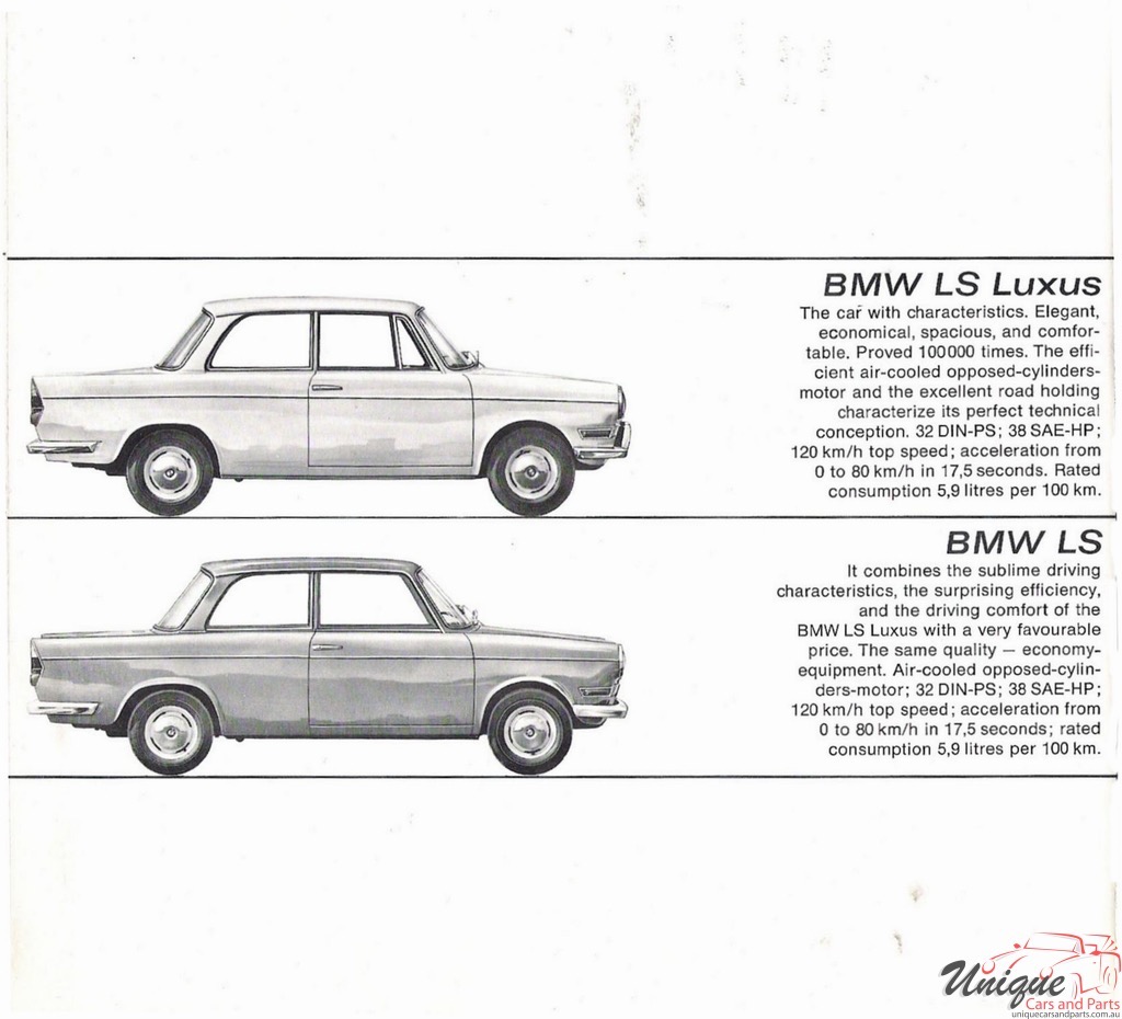 1963 BMW Full-Line All Models Brochure Page 4